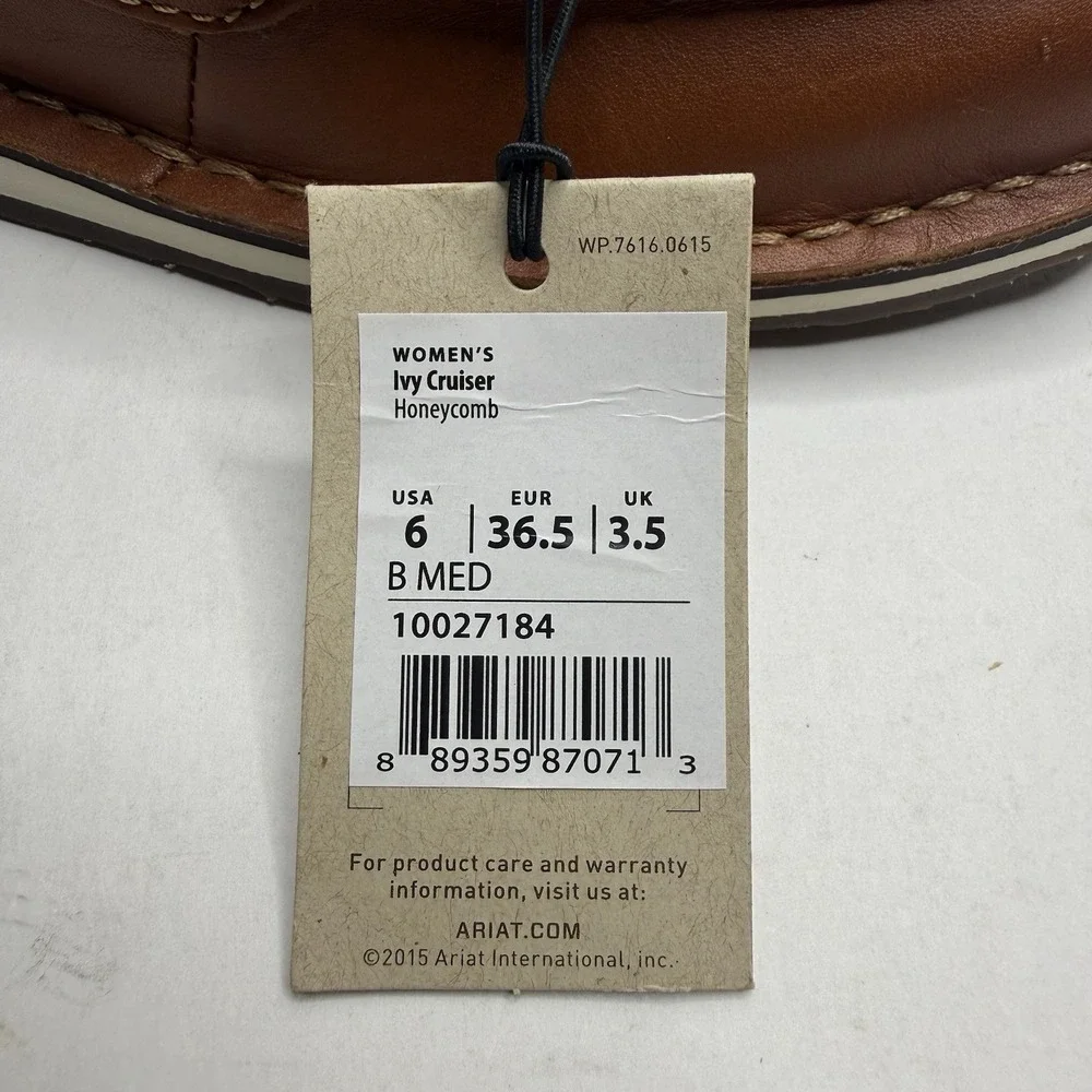 Ariat Ivy Cruiser Loafers Honeycomb Leather Bit Shoes Womens 6 B 10027184 NEW